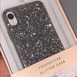 BRAND NEW IPHONE XR CASE. Silver glitter case